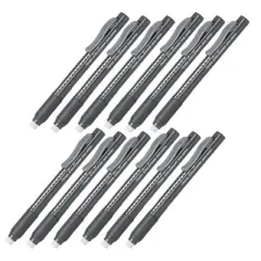 Pentel Clic Eraser Grip, Black Barrel, Pack of 12