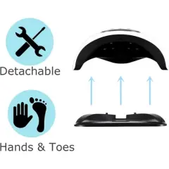 Swtroom Nail Lamp White UV Light for Nails, Timer Setting Fast Nail Dryer