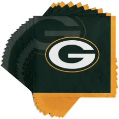 48ct Green Bay Packers Football Beverage Napkins