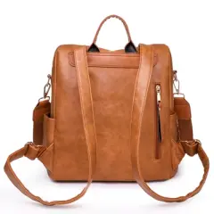 Women Retro PU Backpack,Multifunctional, Spacious Fashion Bag for Work, Travel & Daily Use, Trendy & Practical Design