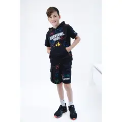 Minecraft French Terry Pullover Hoodie and Shorts Outfit Set Toddler