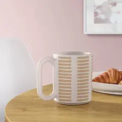 16oz Stoneware Broken Blinds Print Mug Golden Apple - Room Essentials&trade;