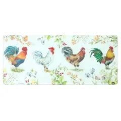 The Lakeside Collection Tempered Glass Countertop Protector - Farmhouse Rooster
