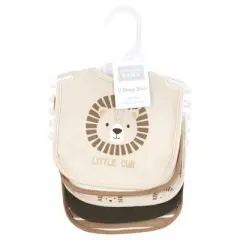 Hudson Baby Cotton Bibs, Brave Lion, One Size