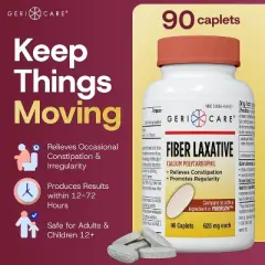 Geri Care Fiber Laxative Calcium Polycarbophil, 90 Count