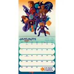 Trends International Inc. 2023-24 Wall Calendar 12"x12" Marvel Guardians of the Galaxy Vol. 3