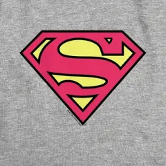 Women's Superman Pink S Shield Sleeveless Crop Top Tank