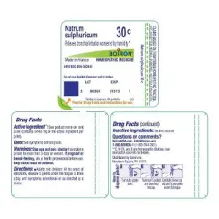 Natrum Sulphuricum 30C by Boiron Homeopathic Single Medicine For Cough, Cold & Flu  -  80 Pellet