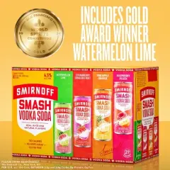 Smirnoff Smash Vodka Soda Variety - 8pk/355ml Cans