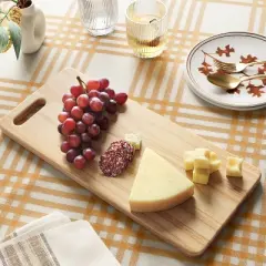 7.01"x15.98" Rubberwood Rectangle Serving Board Brown - Threshold&trade;: Charcuterie & Serving Platter, Hand Wash