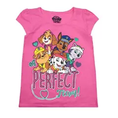 Nickelodeon Girl's 3-Pack Perfect Team Paw Patrol Short Sleeve Graphic Tee Assortment for kids