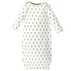 Touched by Nature Baby Organic Cotton Long-Sleeve Gowns 3pk, Prints, 0-6 Months