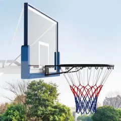 Costway 18" Basketball Rim with Double Springs & All Weather Net for Indoor & Outdoor Black/Orange
