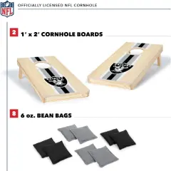 NFL Las Vegas Raiders 1'x2' Wood Cornhole Set