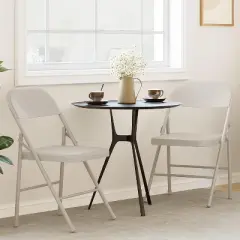 Folding Chairs, Metal Foldable Chair, for Indoor Outdoor Dining Room, Camping, Wedding, Commercial Banquet