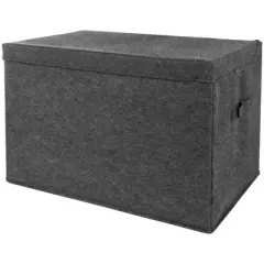 Sammy & Lou Printed Felt Toy Chest - Charcoal Gray
