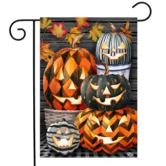 Briarwood Lane Halloween Garden Flag 12x18 For Outdoor Patterned Jack-O-Lanterns For Halloween Garden Flag Flags For Outside