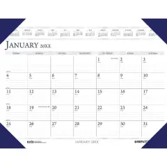 2026 House of Doolittle Executive 24" x 19" Monthly Desk Pad Calendar Blue (180-26)