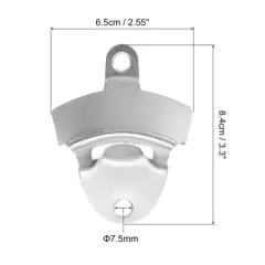 Unique Bargains Iron Wall Mounted Portable Beer Soda Bottle Opener for Home Bar Party
