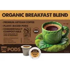 EkoCups Organic Breakfast Blend Compostable Coffee Pods