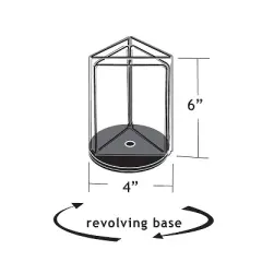 Azar Displays 3-Sided Sign Holder 6 x 4-inch 193726