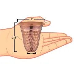 Marrgon Copper Rain Chain with Hammered Bell Style Cups for Gutter Downspout Replacement