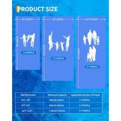 GustoWave Lily Pad Floating Mat for Lake & Pool, 8'/9' Extra Large Floating Water Mat, 3-Layer Tear-Resistant XPE Foam Suitable for Adults