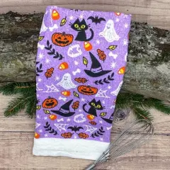 Halloween Funny Cute Scary Holiday Tea Towel - Crazy Dog Tea Towel For Halloween Season Halloween
