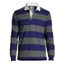 Lands' End Men's Long Sleeve Solid Rugby