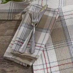 Park Designs Landen Beige Plaid Napkin Set of 4