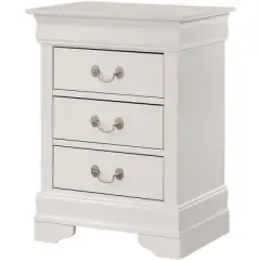 Passion Furniture Louis Philippe 3-Drawer Nightstand (29 in. H x 16 in. W x 21 in. D)