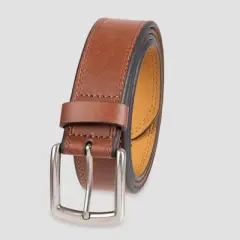 Men's Big & Tall Double Stitch Belt - Goodfellow & Co&trade; Tan
