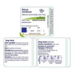 Natrum Muriaticum 15C by Boiron Homeopathic Single Medicine For Allergy  -  80 Pellet