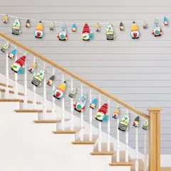 Big Dot of Happiness School Gnomes - Teacher and Classroom DIY Decorations - Clothespin Garland Banner - 44 Pieces