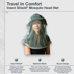 COCOON - Premium - Insect Shield&reg; Mosquito Head Net - Silt Green