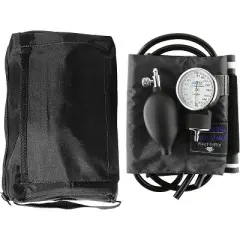 MABIS Blood Pressure Cuff and Dual Head Stethoscope Kit, Combination Home Sphygmomanometer with Calibrated Nylon Cuff, Professional Quality, Carrying
