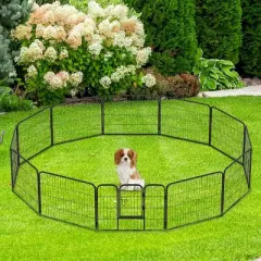 BestMassage Dog Playpen 24/32/40 Inch Heavy Duty Playpen Pen Dog Fence Dog Kennel with Doors Indoor Outdoor Pet Exercise Pen Puppy Playpen