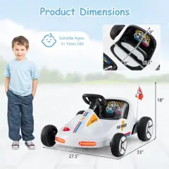 Infans 12V Kids Electric Go Kart 7AH Battery Powered Ride on Race Toy w/ Remote Control