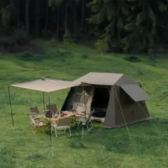 Naturehike Village 4/8 Person Camping Family Tent-60S Easy Instant Setup,4 Season,Blackout tent,UPF 12500+,Waterproof 3000mm,Large Waterproof Shelter