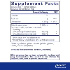 Pure Encapsulations EPA/DHA Essentials - Fish Oil Concentrate Supplement to Support Cardiovascular Health and Daily Wellness