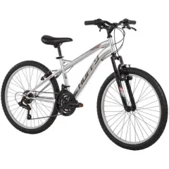 Huffy Highland Mountain Bike - 24" Wheels - 21 Speeds - Silver