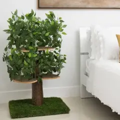 On2Pets Square Cat Tree - Medium - Green