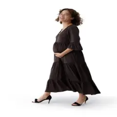 Ingrid & Isabel Maternity Flutter Maxi Dress