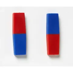 Dowling Magnets North/South Bar Magnets, 3", Red/Blue Poles, Pack of 2