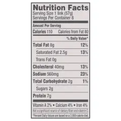 Oscar Mayer Natural Uncured Turkey Franks Hot Dogs - 16oz/8ct