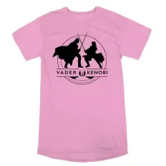 Star Wars Obi-Wan Vader Kenobi Lightsaber Duel Women's Pink Night Shirt