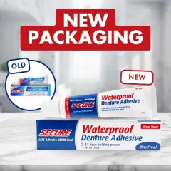 SECURE DENTURE ADHESIVE CREAM, 1.4 OZ