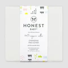 Honest Baby Organic Cotton Changing Pad Cover - Sugar Swizzle/Ivory