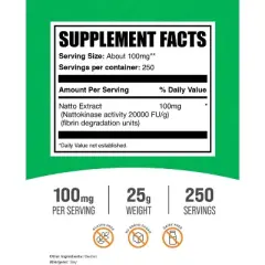 Bulksupplements Nattokinase 2000 FU Powder