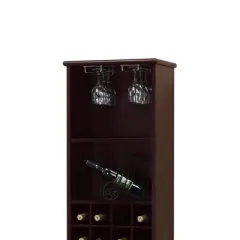 Well Designed Elegant Wine Bar with Racks Brown - Benzara